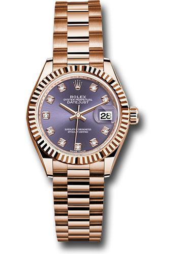 Pre-owned Rolex Everose Gold Lady-Datejust — 279175