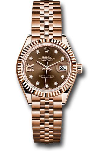 Pre-owned Rolex Everose Gold Lady-Datejust — 279175