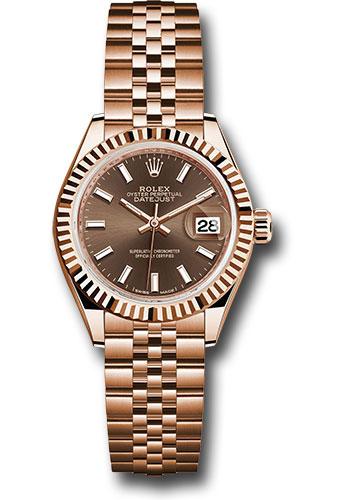 Pre-owned Rolex Everose Gold Lady-Datejust — 279175