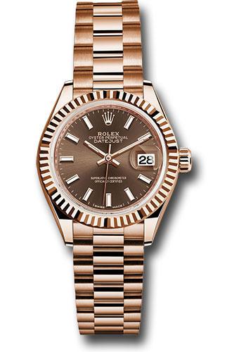 Pre-owned Rolex Everose Gold Lady-Datejust — 279175
