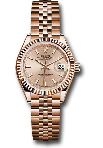 Pre-owned Rolex Everose Gold Lady-Datejust — 279175