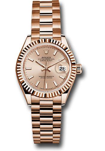 Pre-owned Rolex Everose Gold Lady-Datejust — 279175