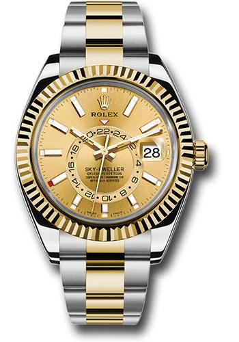 Pre-owned Rolex Yellow Rolesor Sky-Dweller — 326933