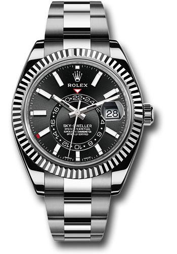 Pre-owned Rolex White Rolesor Sky-Dweller — 326934