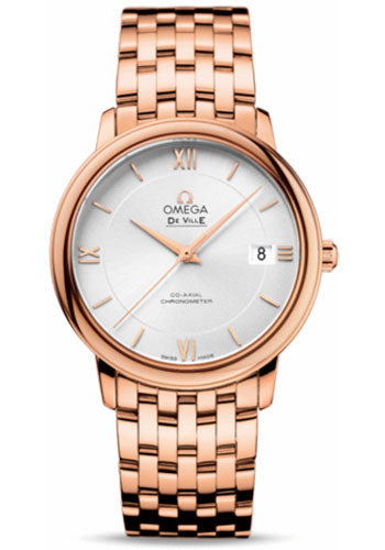 Omega De Ville Prestige Silver Red Gold 424.50.37.20.02.001 watch