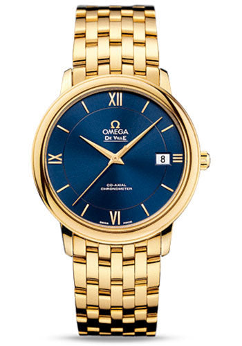 Omega De Ville Prestige Blue Yellow Gold 424.50.37.20.03.001 watch