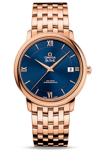 Omega De Ville Prestige Blue Red Gold 424.50.37.20.03.002 watch
