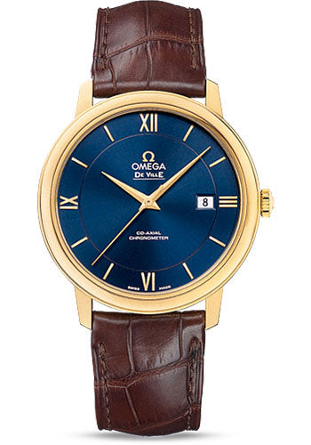 Omega De Ville Prestige Blue Yellow Gold 424.53.40.20.03.001 watch