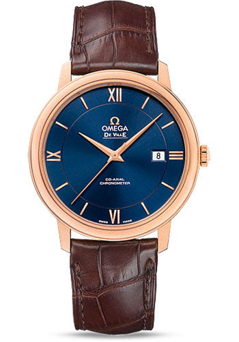 Omega De Ville Prestige Blue Red Gold 424.53.40.20.03.002 watch