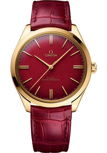 Omega De Ville Red Enamel Yellow Gold 435.53.40.21.11.001 watch