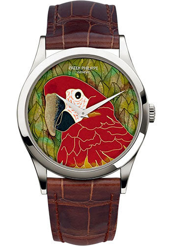 Pre-owned Patek Philippe Calatrave Red Macaw — 5077P-080