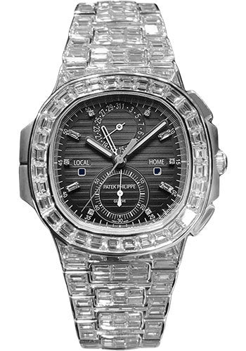 Pre-owned Patek Philippe Nautilus Travel Time — 5990/1400G-001