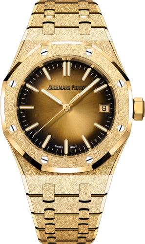Pre-owned Audemars Piguet Royal Oak Frosted 37 mm — 15550BA.GG.1356BA.01
