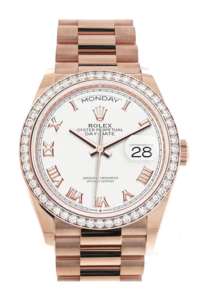 Pre-owned Rolex Day-Date 36 White — 128345RBR