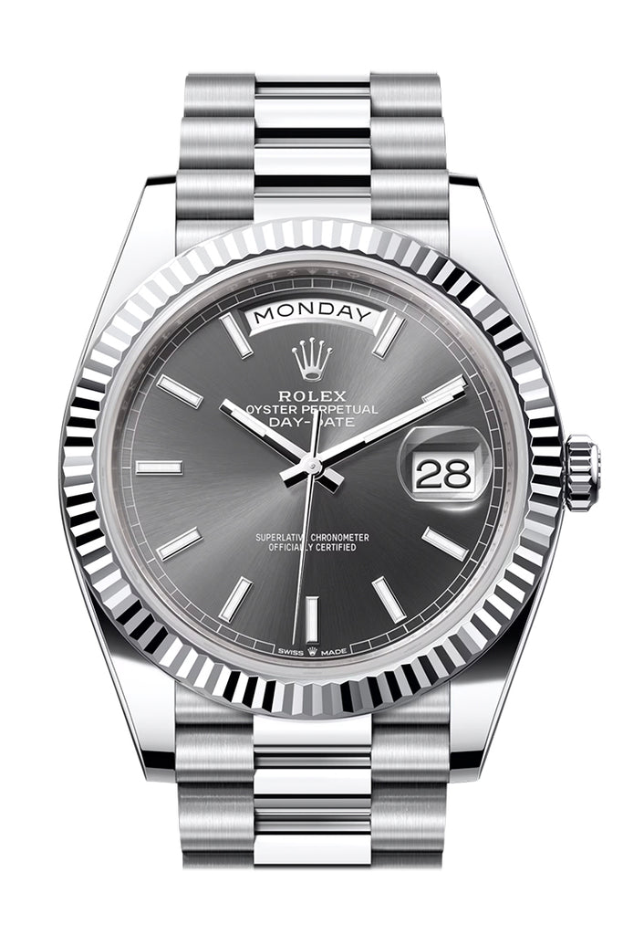 Pre-owned Rolex Day-Date 40 Slate — 228236