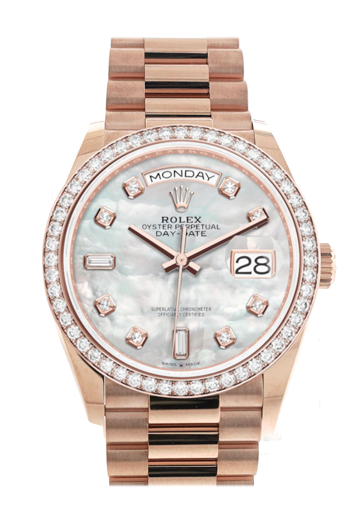 Pre-owned Rolex Day-Date 36 Mother — 128345RBR
