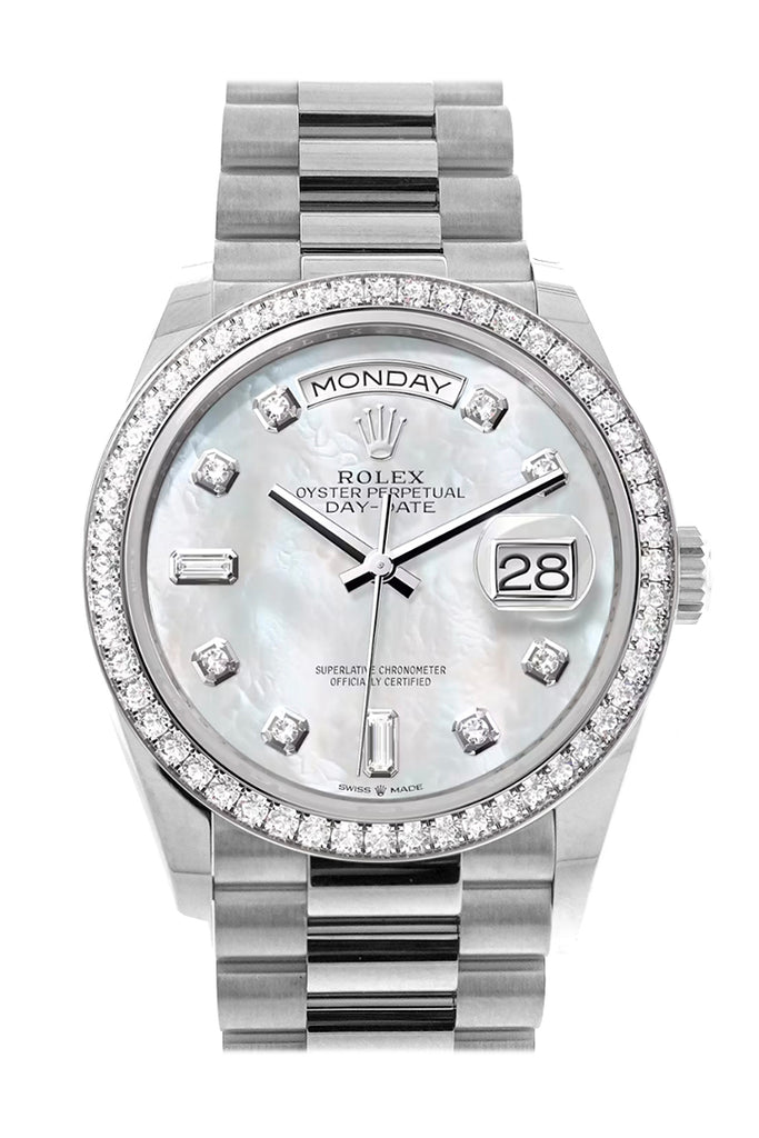 Pre-owned Rolex Day-Date 36 Mother — 128349RBR