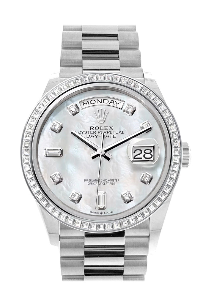 Pre-owned Rolex Day-Date 36 Mother — 128396TBR