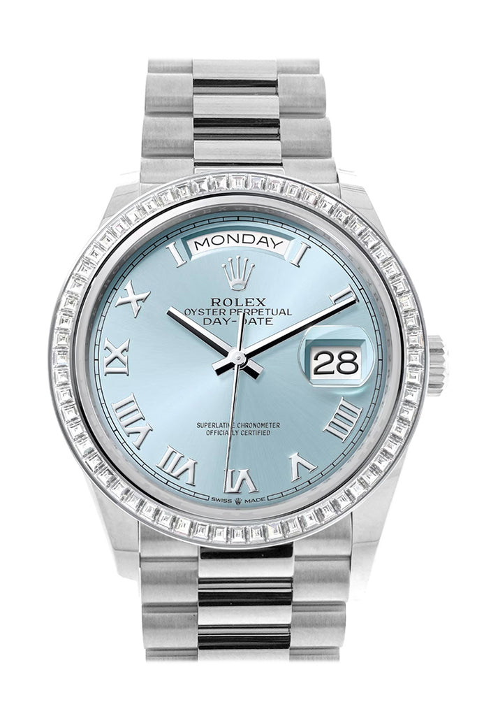 Pre-owned Rolex Day-Date 36 Ice — 128396TBR