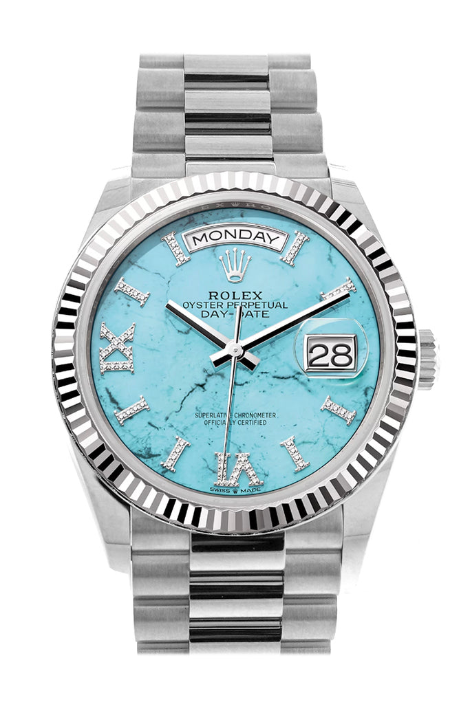 Pre-owned Rolex Day-Date 36 Turquoise — 128239