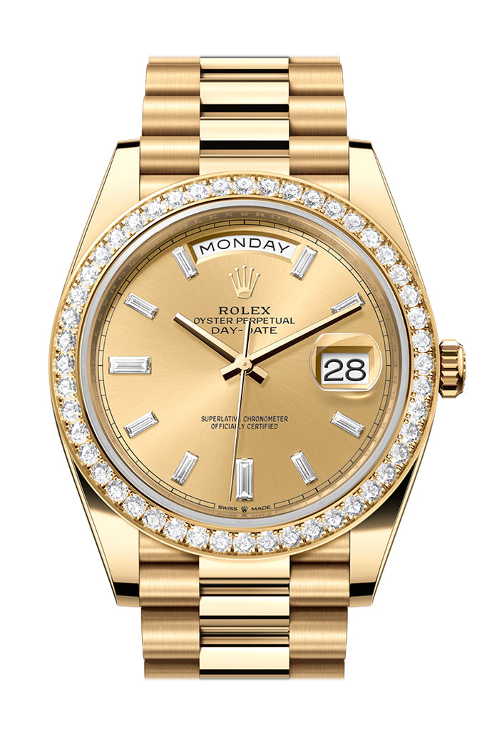 Pre-owned Rolex Day-Date 40 Champagne — 228348RBR