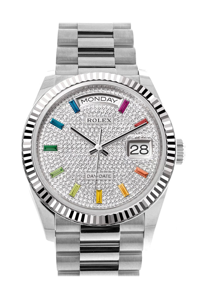 Pre-owned Rolex Day-Date 36 Diamond — 128239