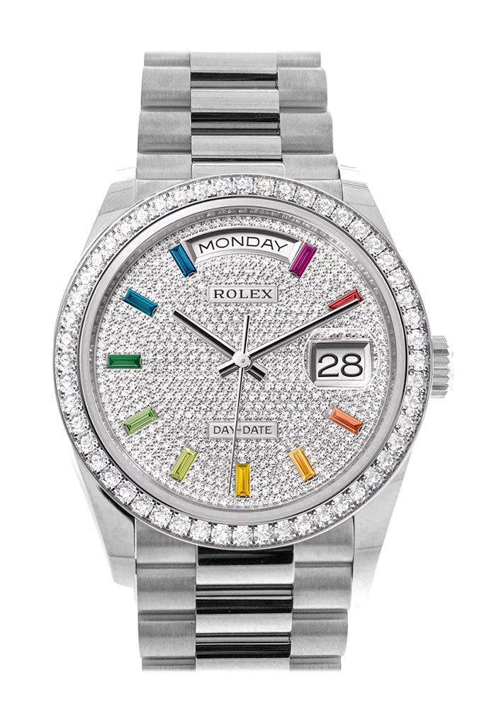 Pre-owned Rolex Day-Date 36 Diamond — 128349RBR
