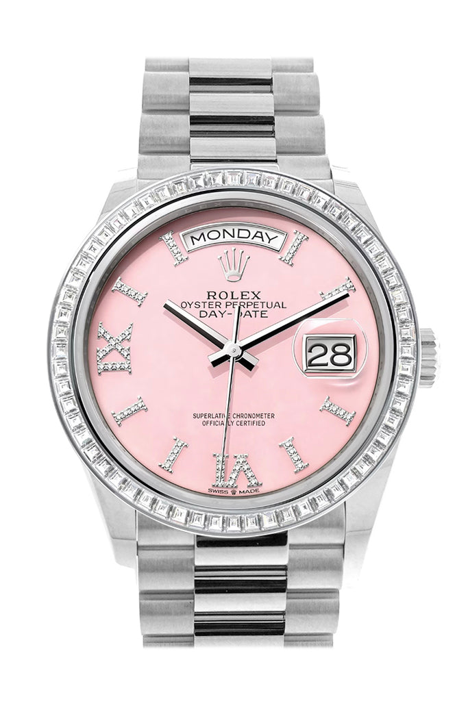 Pre-owned Rolex Day-Date 36 Pink — 128396TBR