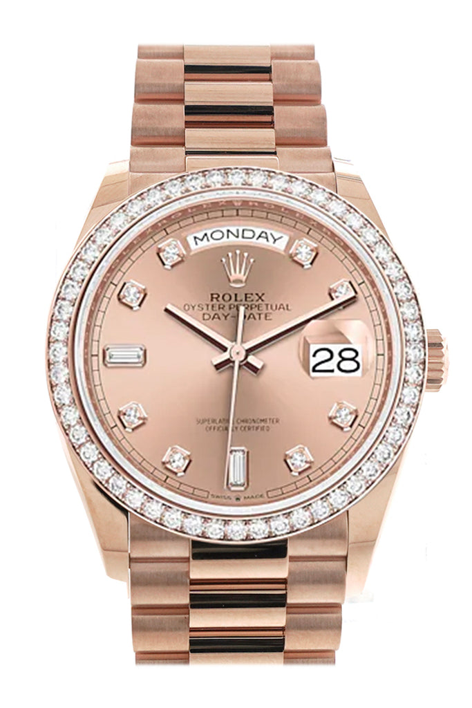 Pre-owned Rolex Day-Date 36 Rose — 128345RBR