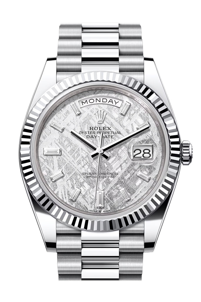 Pre-owned Rolex Day-Date 40 Meteorite — 228236