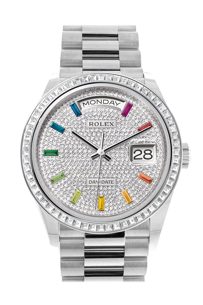 Pre-owned Rolex Day-Date 36 Diamond — 128396TBR