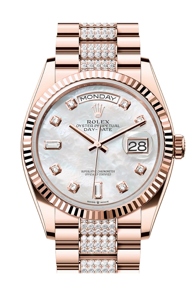 Pre-owned Rolex Day-Date 36 Mother — 128235