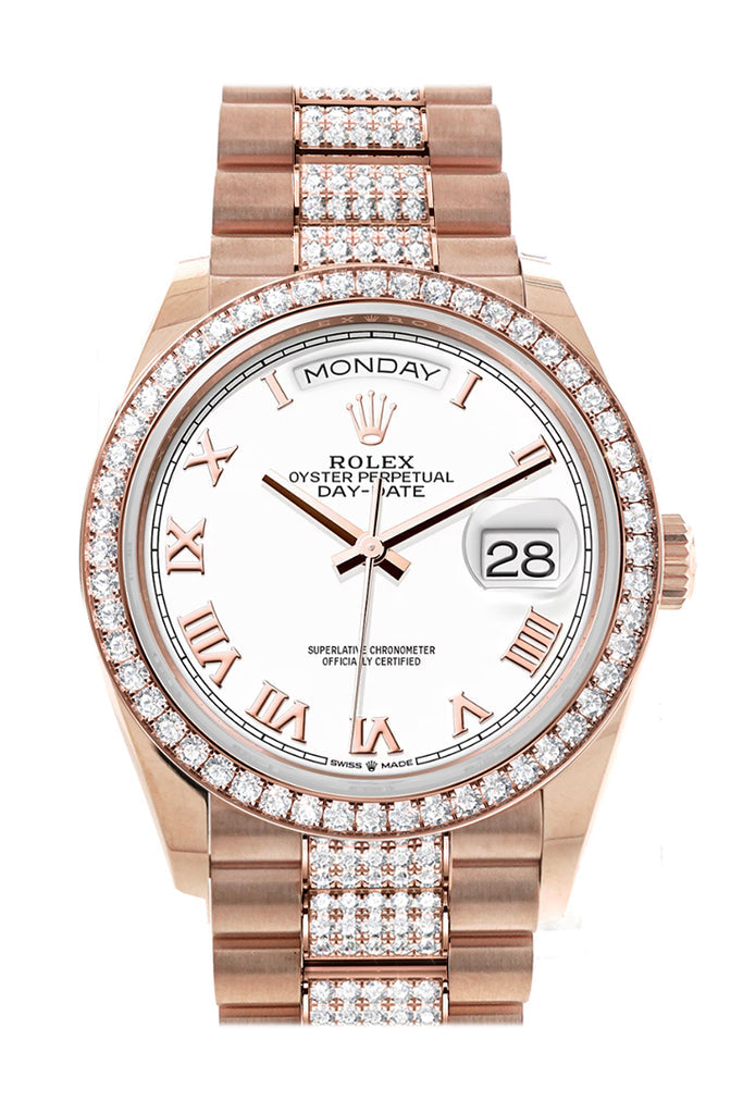 Pre-owned Rolex Day-Date 36 White — 128345RBR