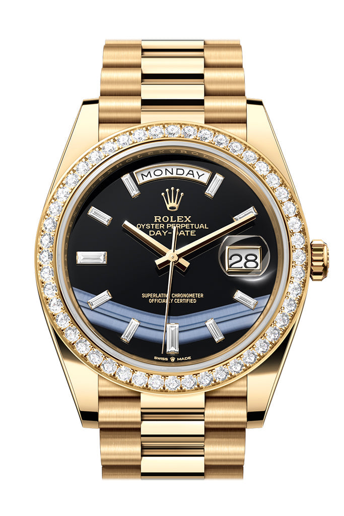 Pre-owned Rolex Day-Date 40 Onyx — 228348RBR