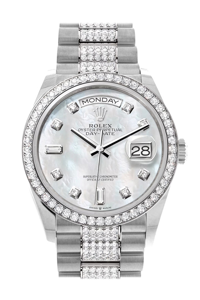 Pre-owned Rolex Day-Date 36 Mother — 128349RBR