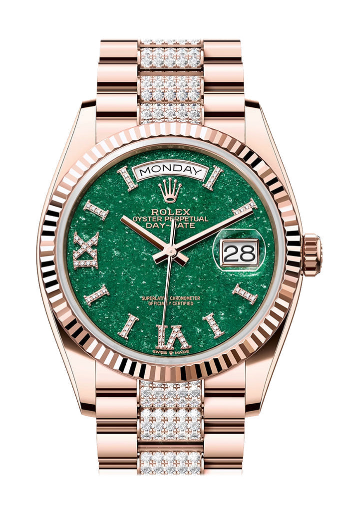 Pre-owned Rolex Day-Date 36 Aventurine — 128235
