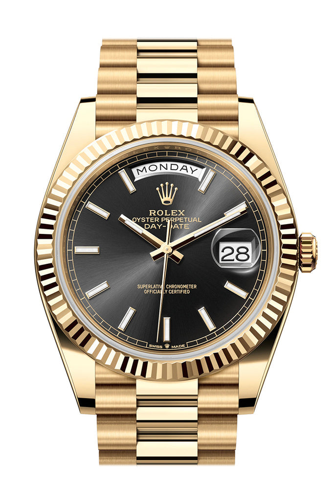 Pre-owned Rolex Day-Date 40 Black — 228238