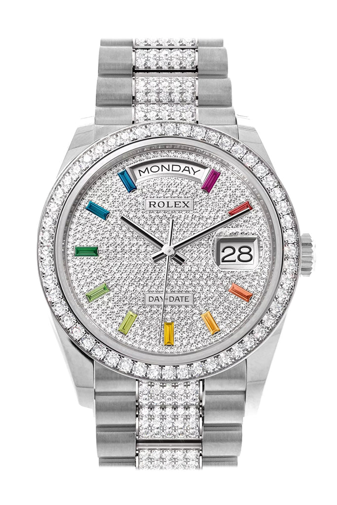 Pre-owned Rolex Day-Date 36 Diamond — 128349RBR