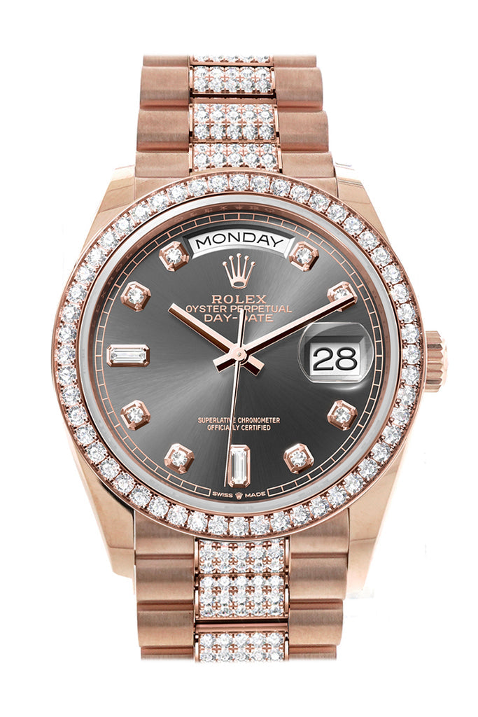 Pre-owned Rolex Day-Date 36 Slate — 128345RBR