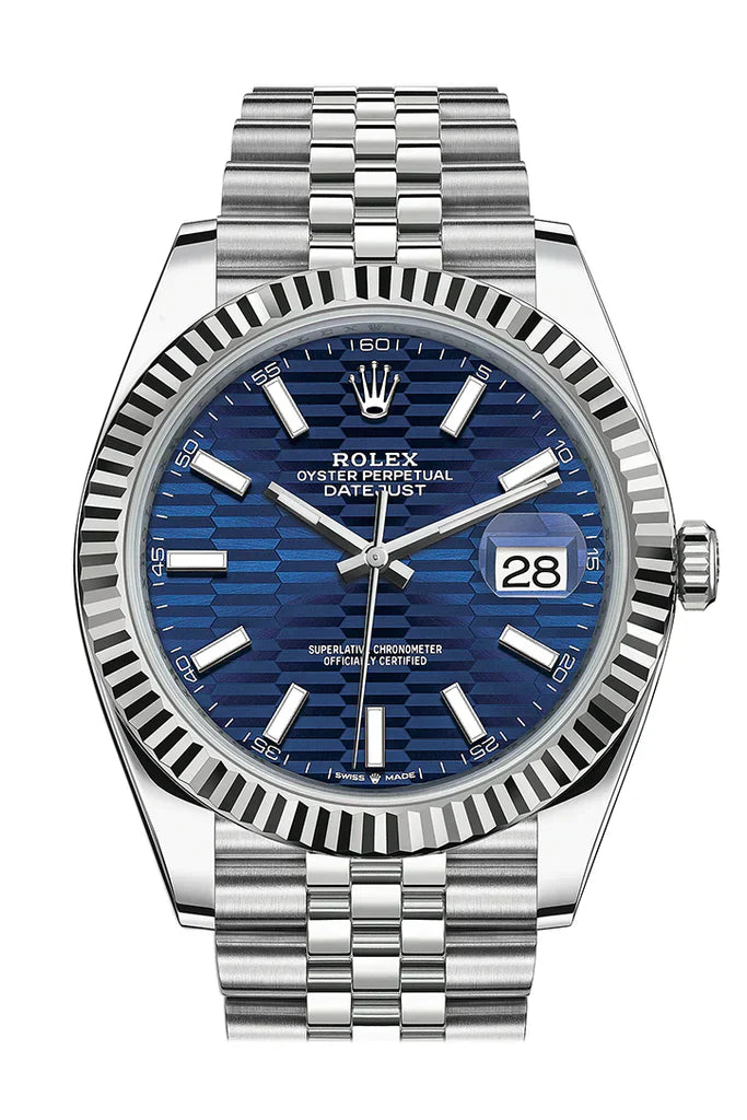 Rolex Datejust 41 Blue Fluted Jubilee 126334 watch