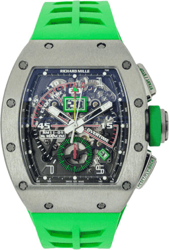 Pre-owned Richard Mille Chronograph 50mm Titanium 49.94 mm x 16.23 mm — RM11-01