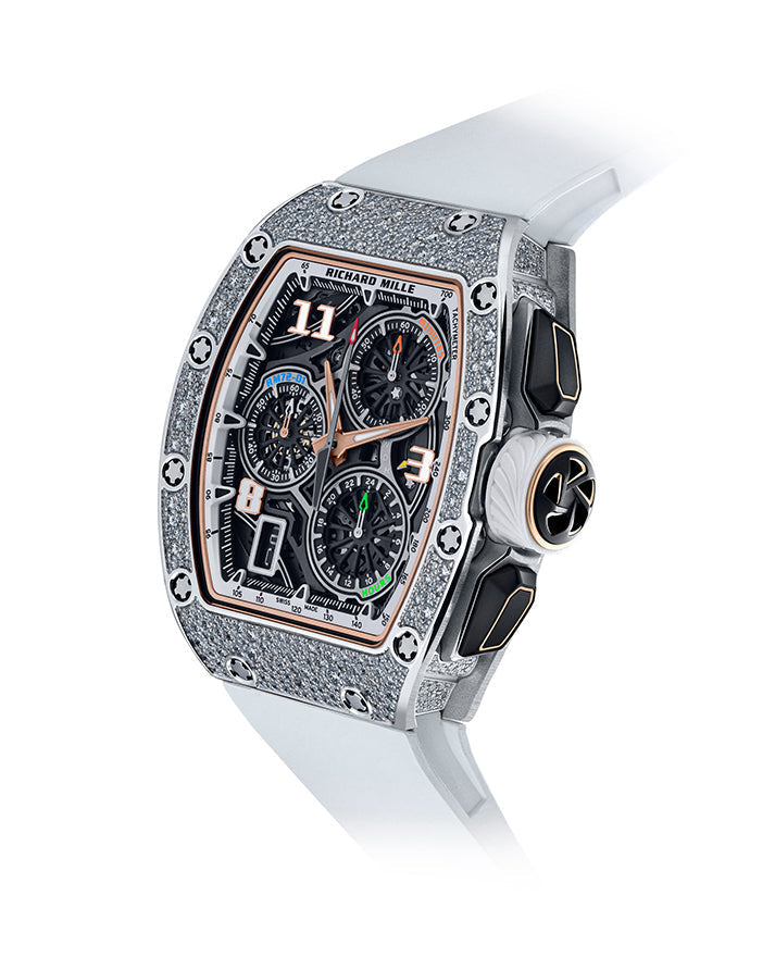 Richard Mille RM72-01 Flyback Chronograph White Gold Snow watch
