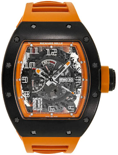 Pre-owned Richard Mille Black Ceramic 50mm 50.2mm x 42.7mm — RM030