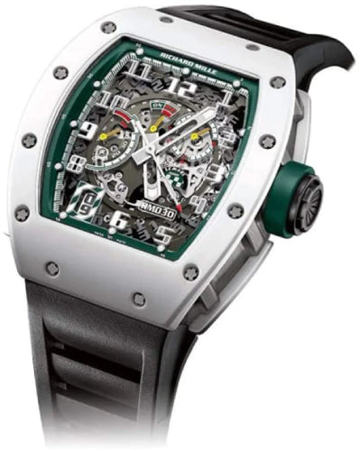Pre-owned Richard Mille Le Mans White 50.2mm x 42.7mm — RM030