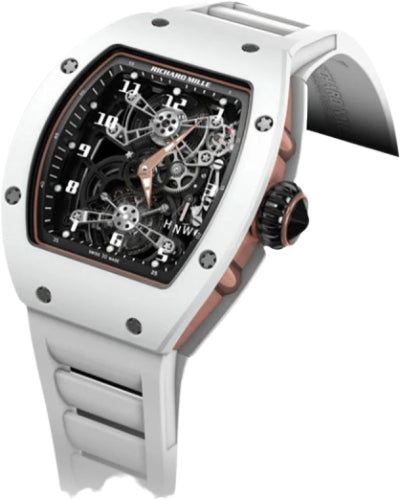 Pre-owned Richard Mille Chronograph Tourbillon White 48.15 mm x 40.1 mm — RM17-01