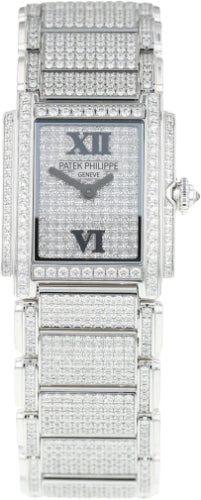 Pre-owned Patek Philippe Twenty~4 Ladies White 40 mm — 4909/50G-001