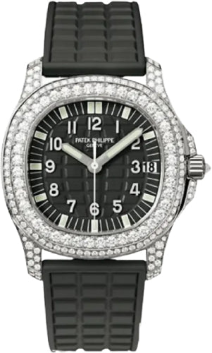Pre-owned Patek Philippe Aquanaut Ladies White 35 mm — 5069G-001