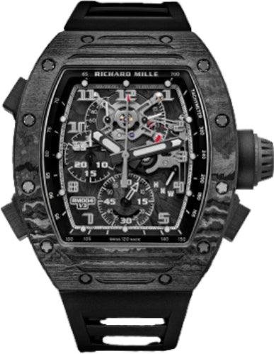 Pre-owned Richard Mille Carbon TPT Openworked 48mm x 39.7mm — RM004-V3