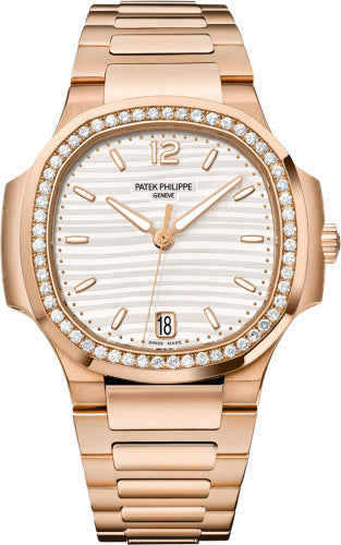 Pre-owned Patek Philippe Nautilus Ladies Rose 35.2 mm — 7118/1200R-001