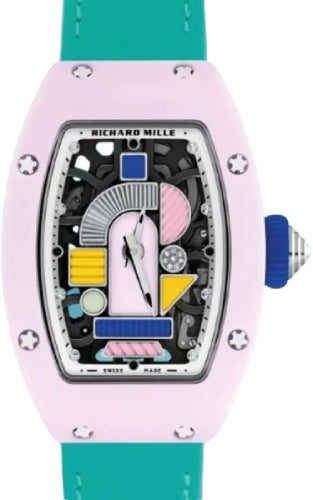 Pre-owned Richard Mille Blush Pink Ceramic 45.66mm x 31.40mm — RM07-01